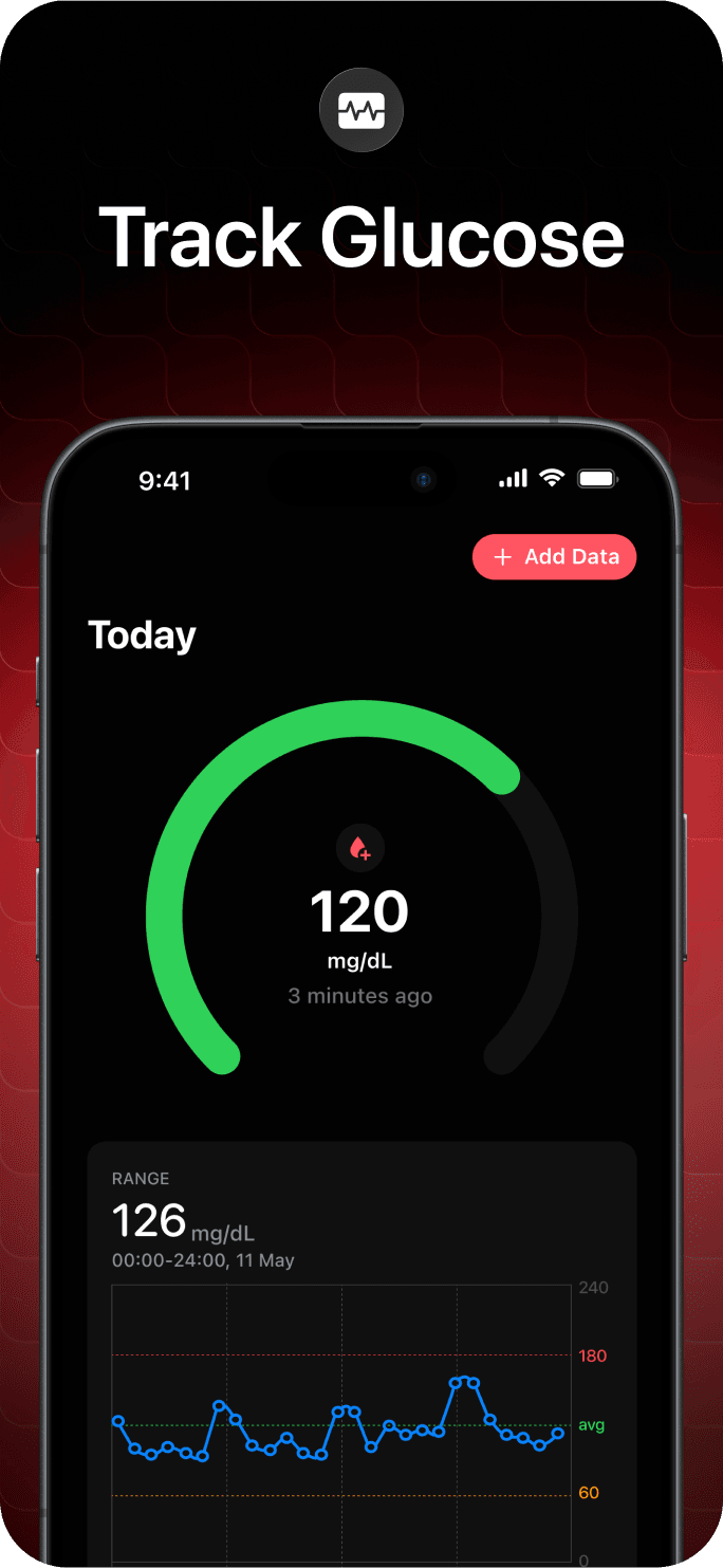 Glucose Tracker app screenshot