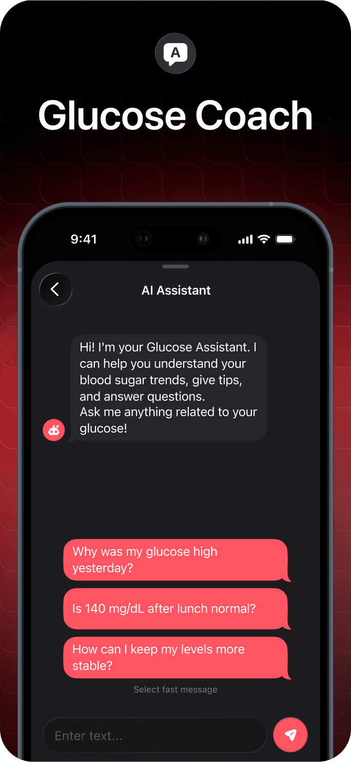 Glucose Tracker app screenshot